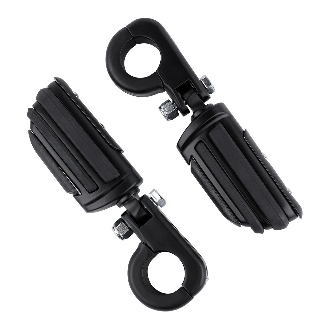 Matte 1 1/4" Engine Guard Footpeg Male Mount Clamps Fit For Harley Electra Glide