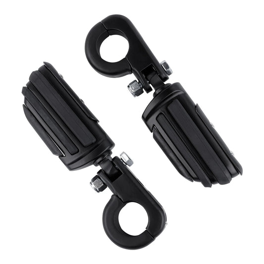Matte 1 1/4" Engine Guard Footpeg Male Mount Clamps Fit For Harley Electra Glide