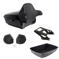 King Trunk Rack Backrest Pad Speakers Mount Fit For Harley Touring 14-Up