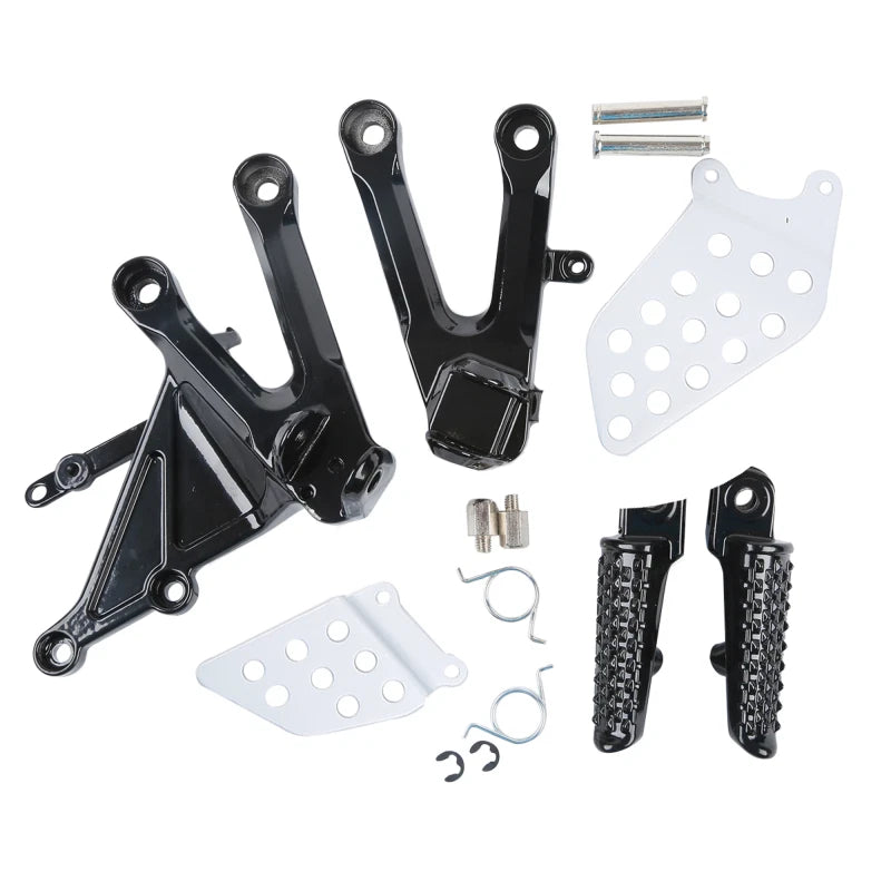 Front Rider Driver Footrests Footpegs Bracket Fit For Honda CBR1000RR 2004-2007