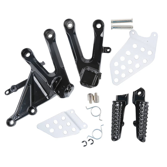 Front Rider Driver Footrests Footpegs Bracket Fit For Honda CBR1000RR 2004-2007