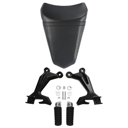 Passenger Seat & Footpegs Footrest Bracket Fit For Kawasaki Ninja 650 2017-2019