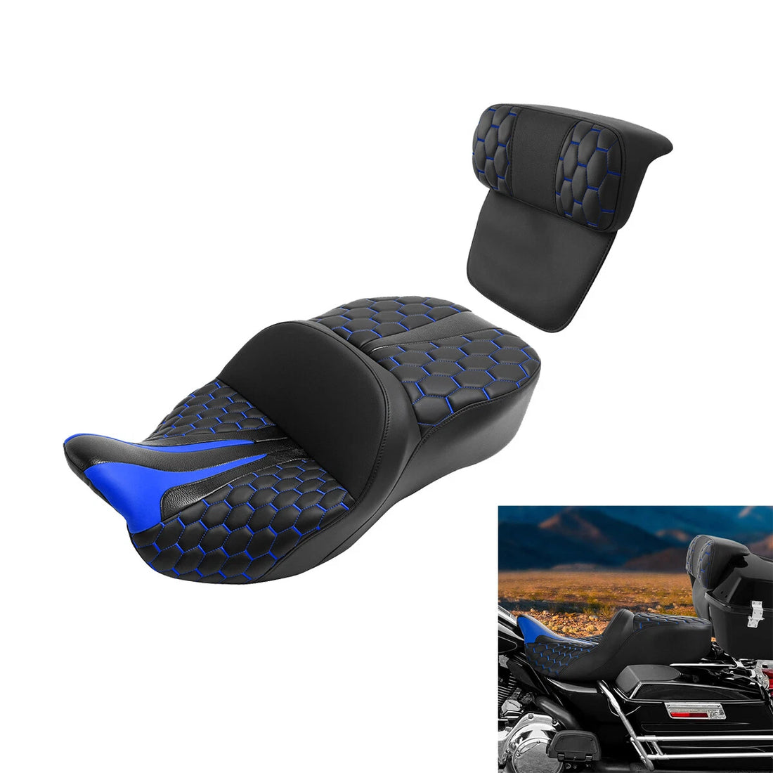 Driver Rider & Passenger Seat Backrest Fit For Harley Touring Road King 2009-13