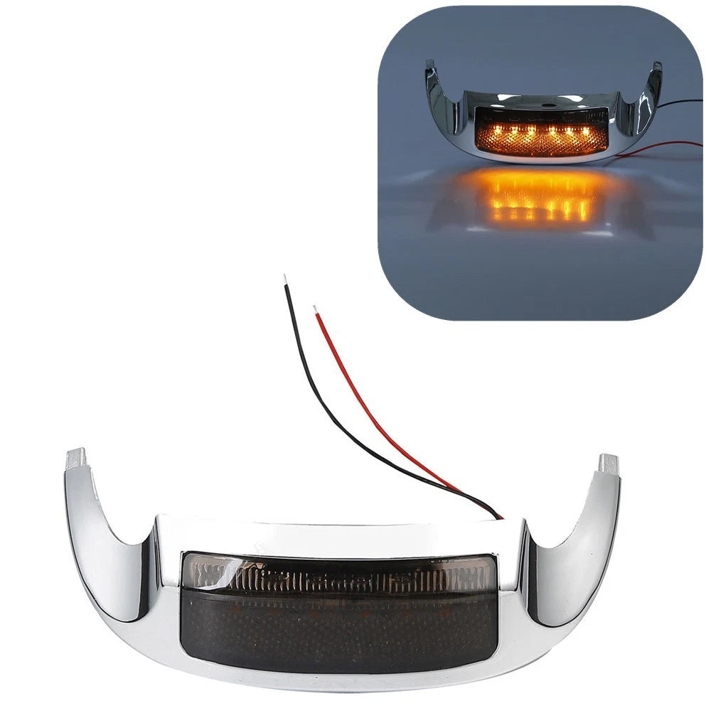 Front LED Fender Tip Smoke Lens Fit For Harley Electra Glide Ultra Limited 14-22