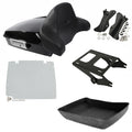 Chopped Trunk Pad Black Mount Plate Docking Kit Fit For Harley Road King 2014-26