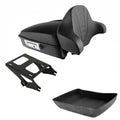 Matte Black Chopped Trunk Backrest Mount Fit For Harley Touring Road Glide 14-26