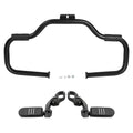 Matte Black Mustache Engine Guard Foot Pegs Mount Fit For Harley Softail 2000-17