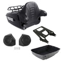 King Trunk Mount Rack Backrest Pad Speakers Fit For Harley Touring 14-2026