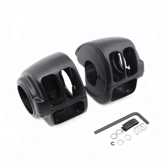 Black Switch Housing Cover Kit For Harley Touring Sportster Softail Dyna V-Rod