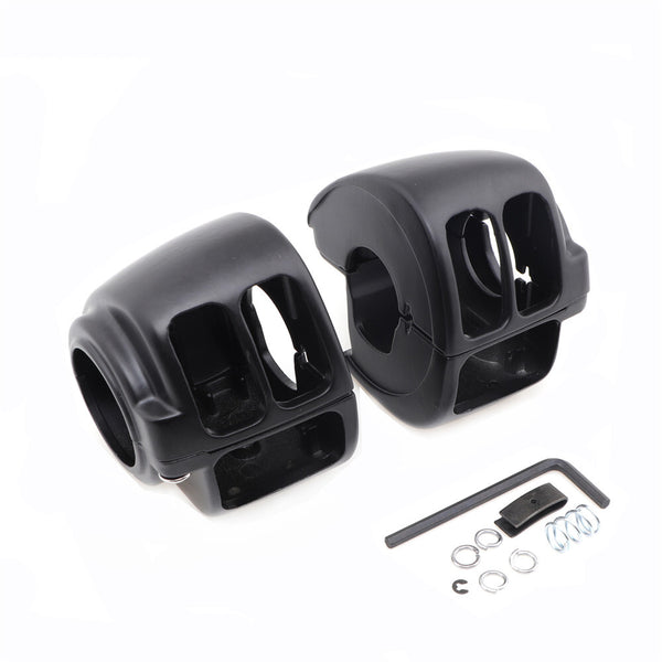 Black Switch Housing Cover Kit For Harley Touring Sportster Softail Dyna V-Rod