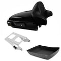 Chopped Trunk Backrest LED Lamp Mount Rack Fit For Harley Touring Glide 2014-26