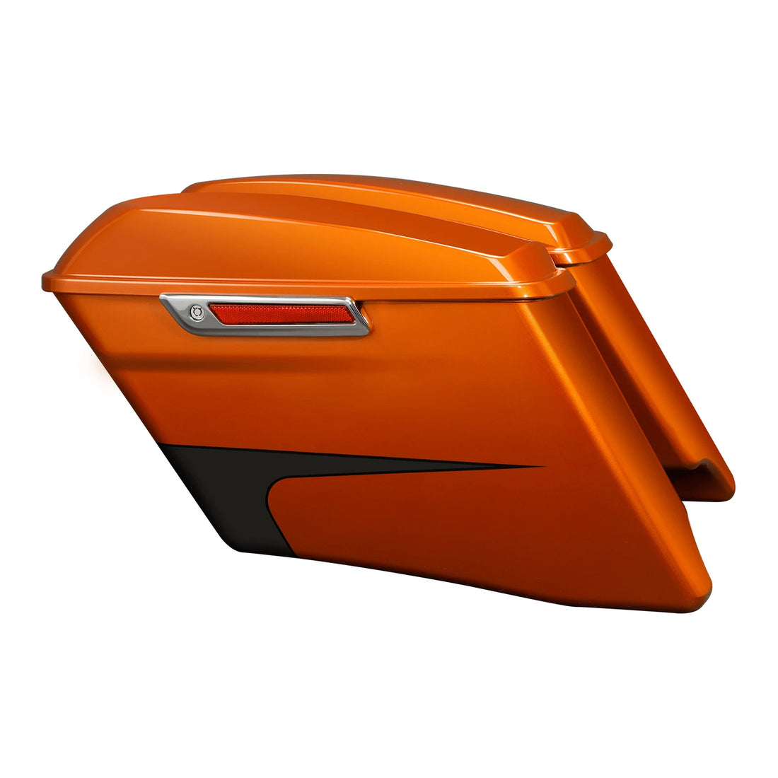 4" Hard Saddlebags Fit For Harley Road Glide 14-2024 Scorched Orange/Black Denim