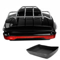 Chopped Trunk Backrest Luggage Rack LED Tail Light Fit For Harley Touring 14-26