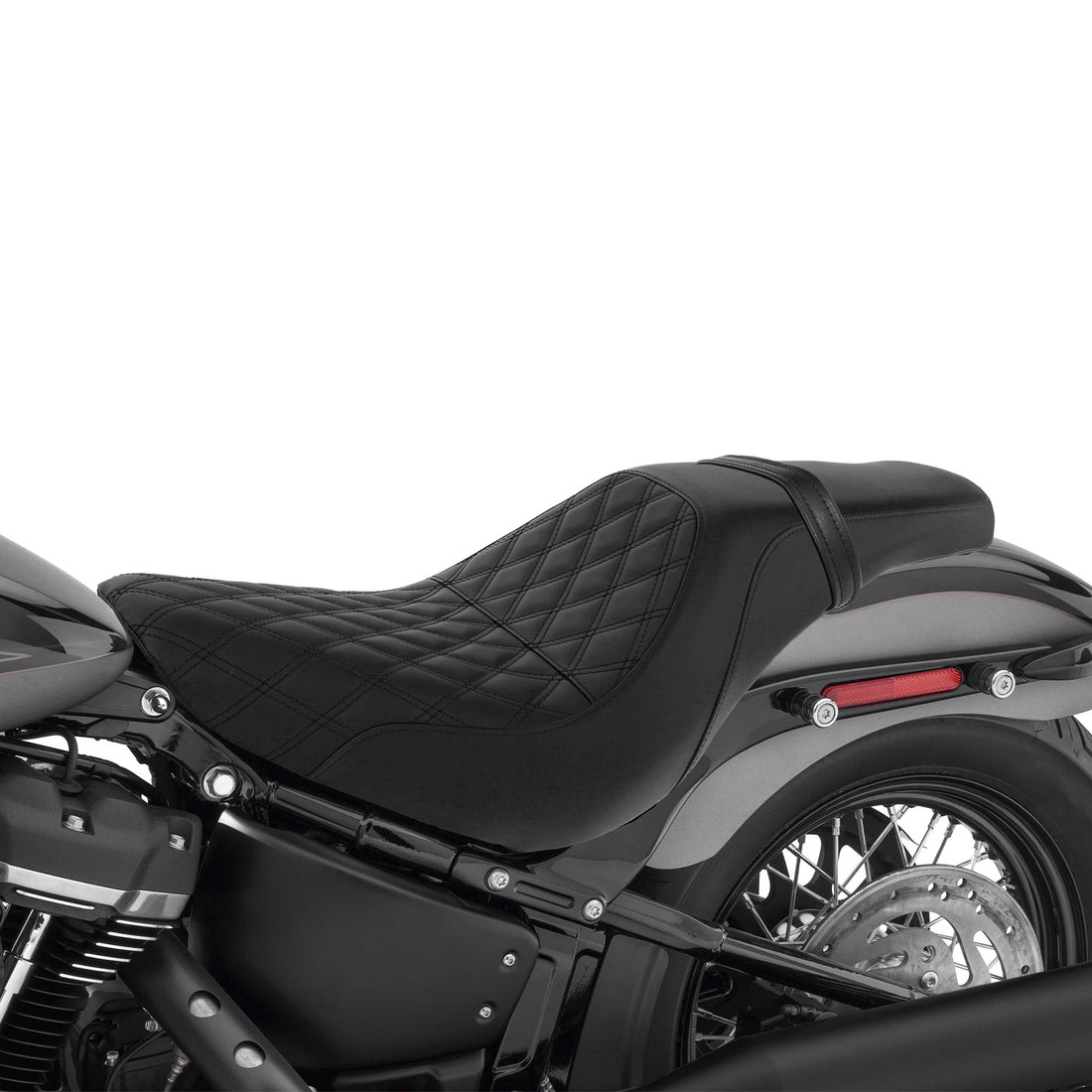Black Driver Passenger Seat Fit For Harley Street Bob Softail Flhc 2018-2025 19