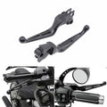 Black Slotted Brake Clutch Lever For Harley Dyna Touring Softail 96-07 XL 96-03