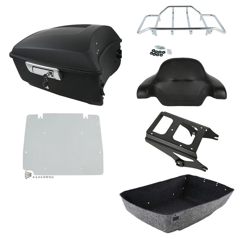 Matte King Trunk Pad Mount Plate Fits For Harley Touring Road King 2009-13