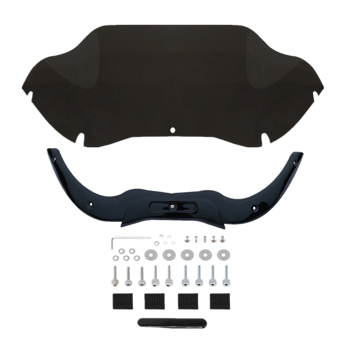 Black 9.5'' Windshield Windscreen & Trim Fit For Harley Road Glide Fltr 04-13 12