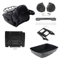 King Trunk Pad Mount Rack LED Light Speaker Plate Fit For Harley Touring 14-2026