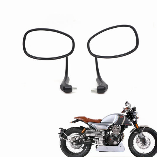 Black Handle Bar End Oval Rearview Side Mirror For Aprilia Mondial Hps 125 300