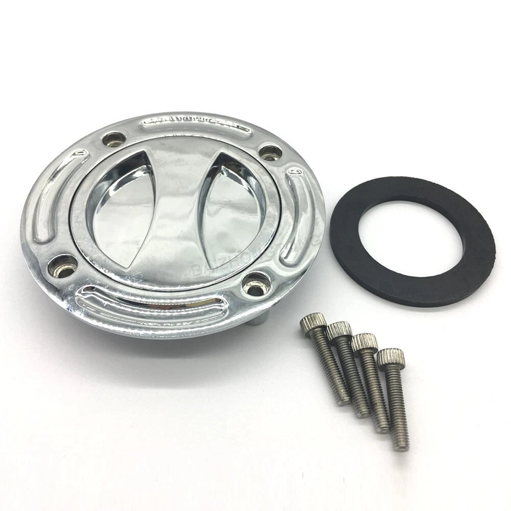 Silver Keyless Fuel Tank Cap Fit for Suzuki GSXR600 GSXR750 GSXR1000 1996-2007