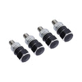 4 Black & Silver Hex License Plate Frame Bolts Motorcycle Tag Fastener US