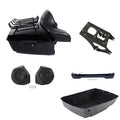 King Trunk Mount Rack LED Light Speakers Fit For Harley Street Road Glide '14-26