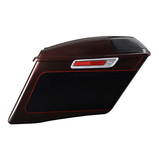 Saddlebags Speaker Lid Fit For Harley Touring 14-Up Midnight Crimson/Vivid Black