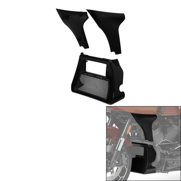 Front Chin Spoiler Radiator Cover Side Panel Fit For Harley Cvo Road Glide 23-26