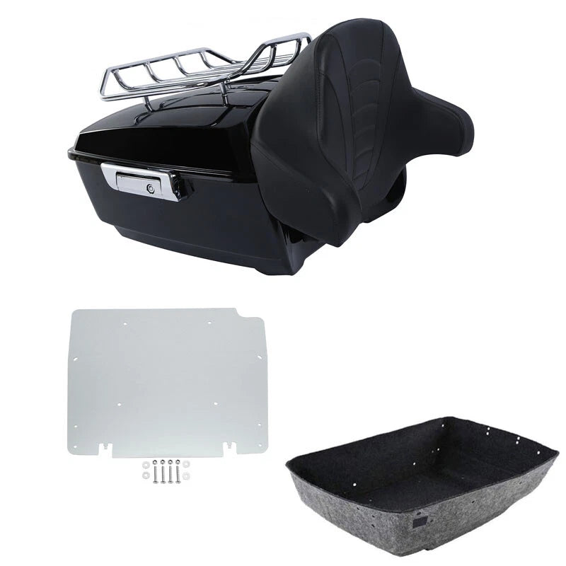 King Trunk Backrest Rack Plate Fit For Harley Touring Electra Road Glide 2014-26