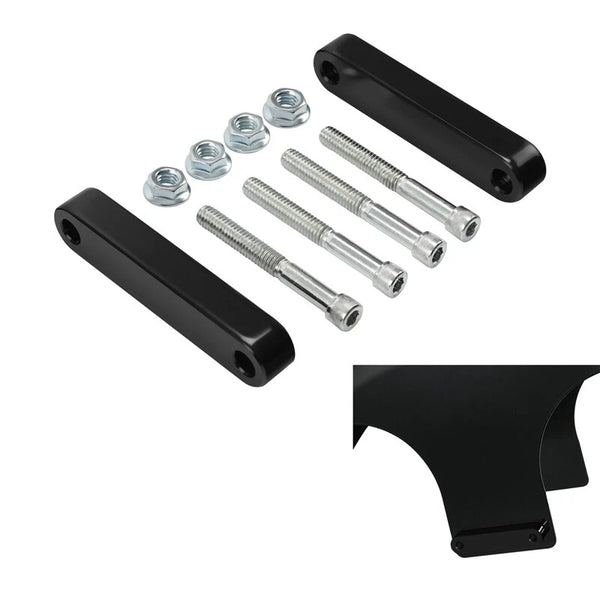 21'' 23'' 26" 30'' Front Fender Space Mount Fit For Harley Touring 14-24 Black