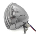 Chrome Polished Scalloped Finned Grill Headlight For Honda Bobber Chopper Custom