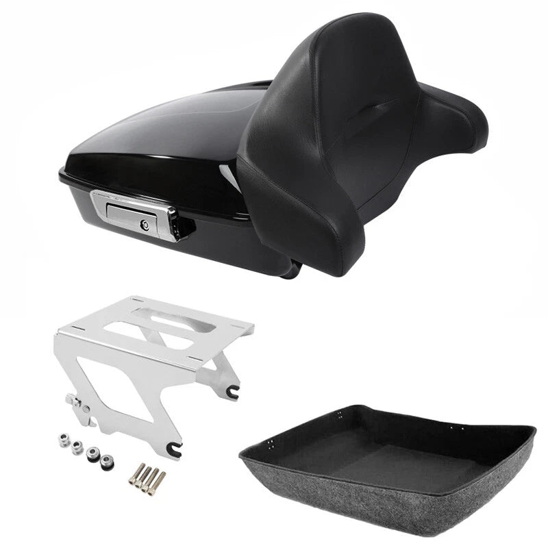 Chopped Trunk Backrest Pad Solo Mount Fit For Harley Sport Glide 2018-2025