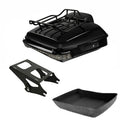 Chopped Trunk Backrest Pad Rack Light Mount Fit For Harley Touring Flhr 2014-26
