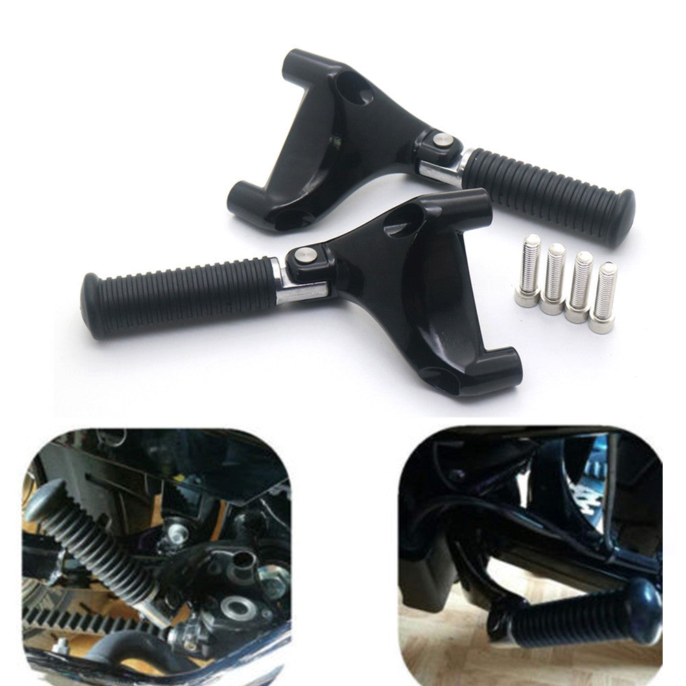 Black Passenger Rear Foot Peg Footpeg Mount For Harley Sportster 1200 883 04-13