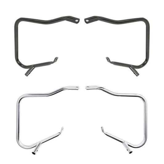 Black/Chrome Hard Saddlebag Guard Bracket Fit For Harley Street Glide 2014-2024