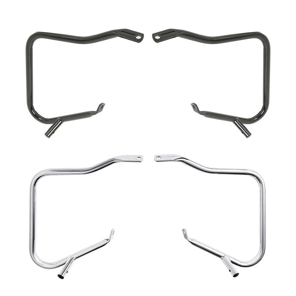 Black/Chrome Hard Saddlebag Guard Bracket Fit For Harley Street Glide 2014-2024