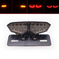 Motorcycle Smoke LED Tail Brake Turn Signal License Plate Integrated Light 12V