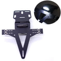Motorcycle Black Metal Rear Tail Light Mount License Plate Light Bracket Holder