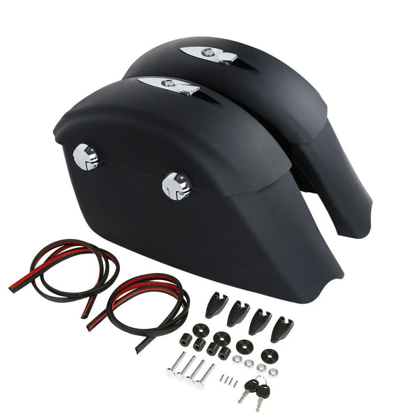 Matte Black Hard Saddle Bags w/ Electronic Latch Fit For Indian Chieftain 14-18