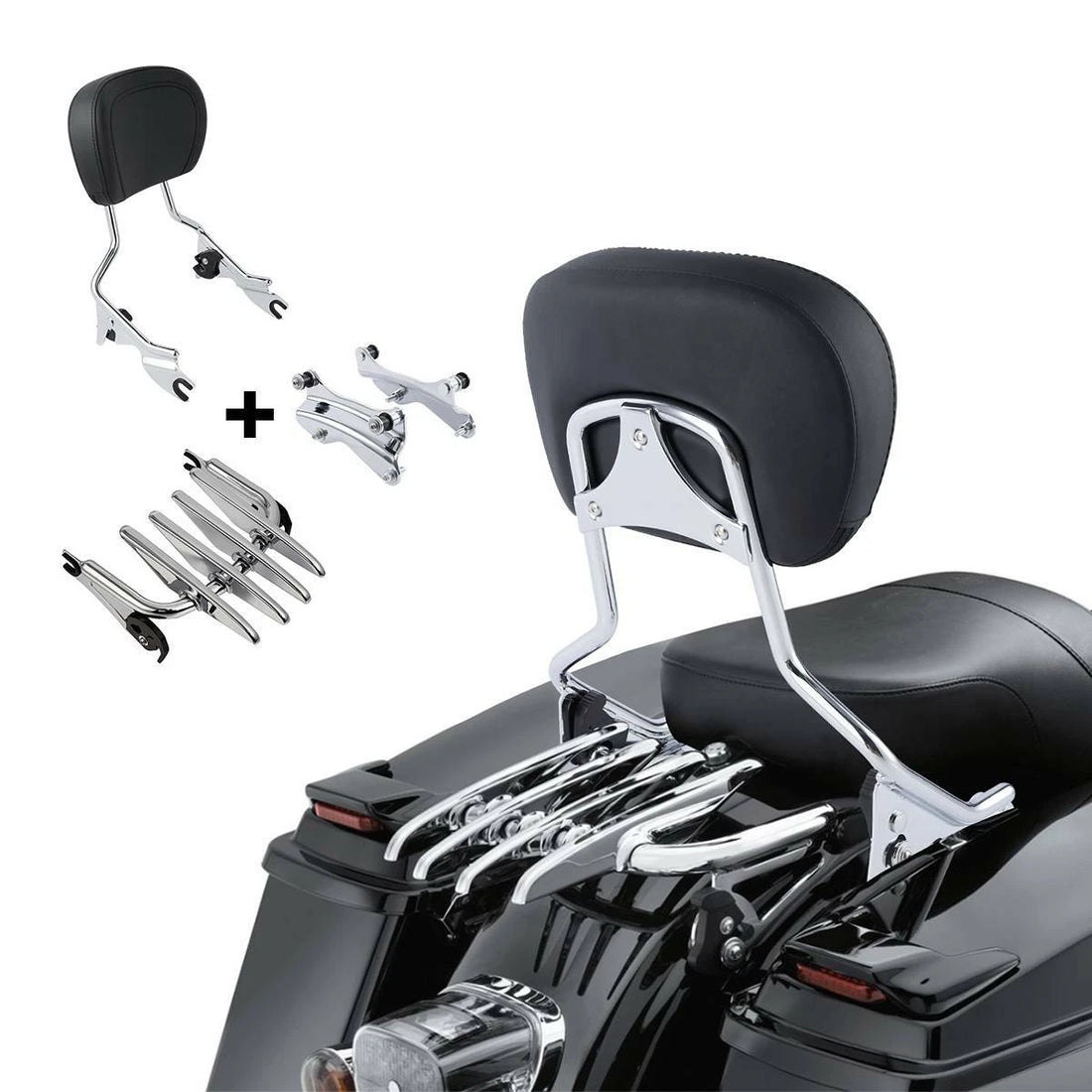 Backrest Sissy Bar Stealth Rack Docking Kit Fit For Harley Touring 2014-2024 23