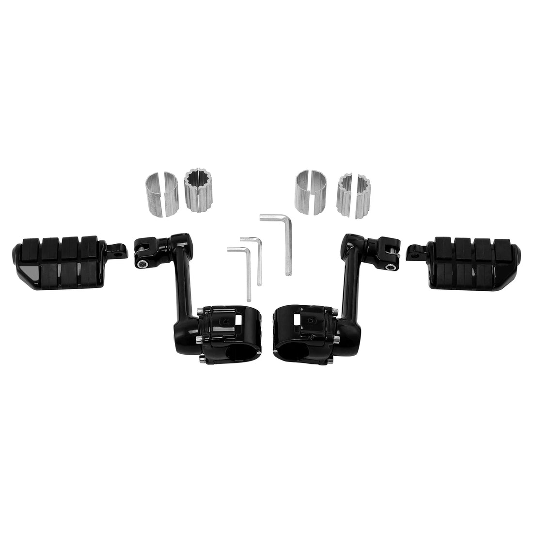 Black Adjustable Footpegs Peg Bracket Fit For Honda Goldwing 1800 25mm 32mm 35mm