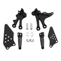 Front Rider Foot Pegs Footrest Brackets Fits For Kawasaki Ninja ZX10R 2004 2005