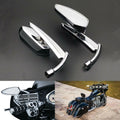 2X Motorcycle Chrome Blade Rearview Side Mirror For Harley Kawasaki Yamaha Honda