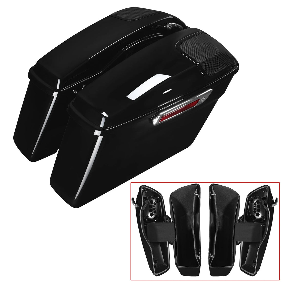 Hard Saddlebag 5x7" Speaker Cutout Fit For Harley Touring Street Glide 1993-2013