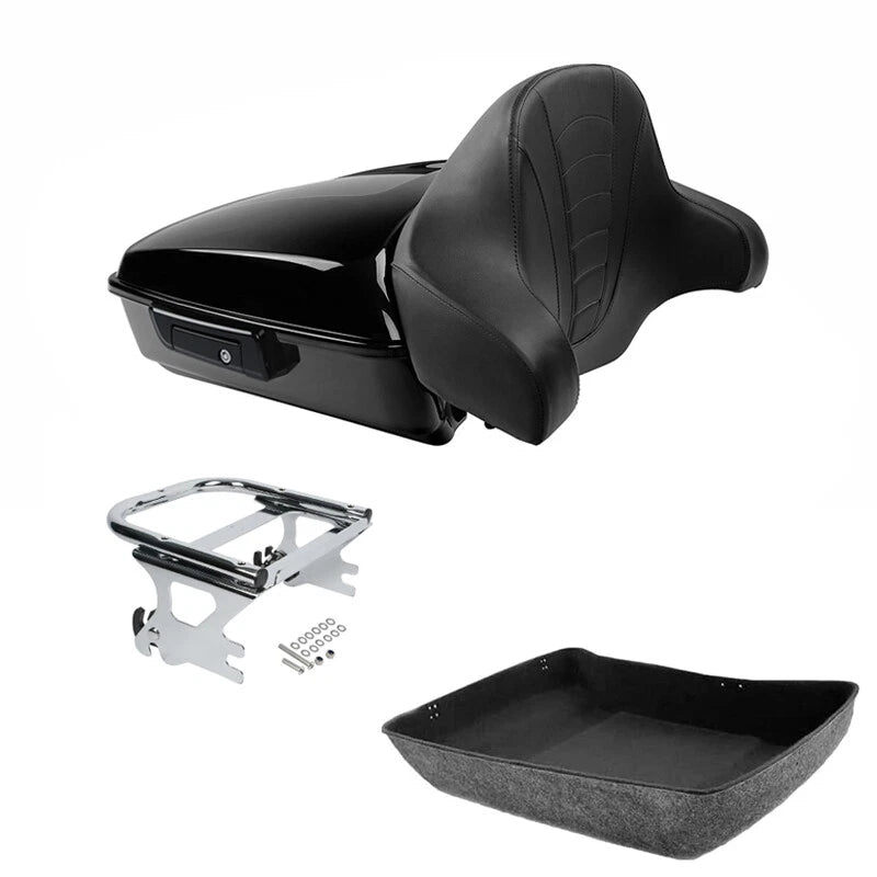 Chopped Trunk Pad Mount Rack Fit For Harley Touring Road Glide 97-2008 US