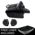 King Trunk Luggage Rack Speakers Fit For Harley Touring Street Glide 2014-2026