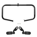 Black Highway Engine Guard Crash Bar Foot Pegs Fit For Harley Touring 2009-2024