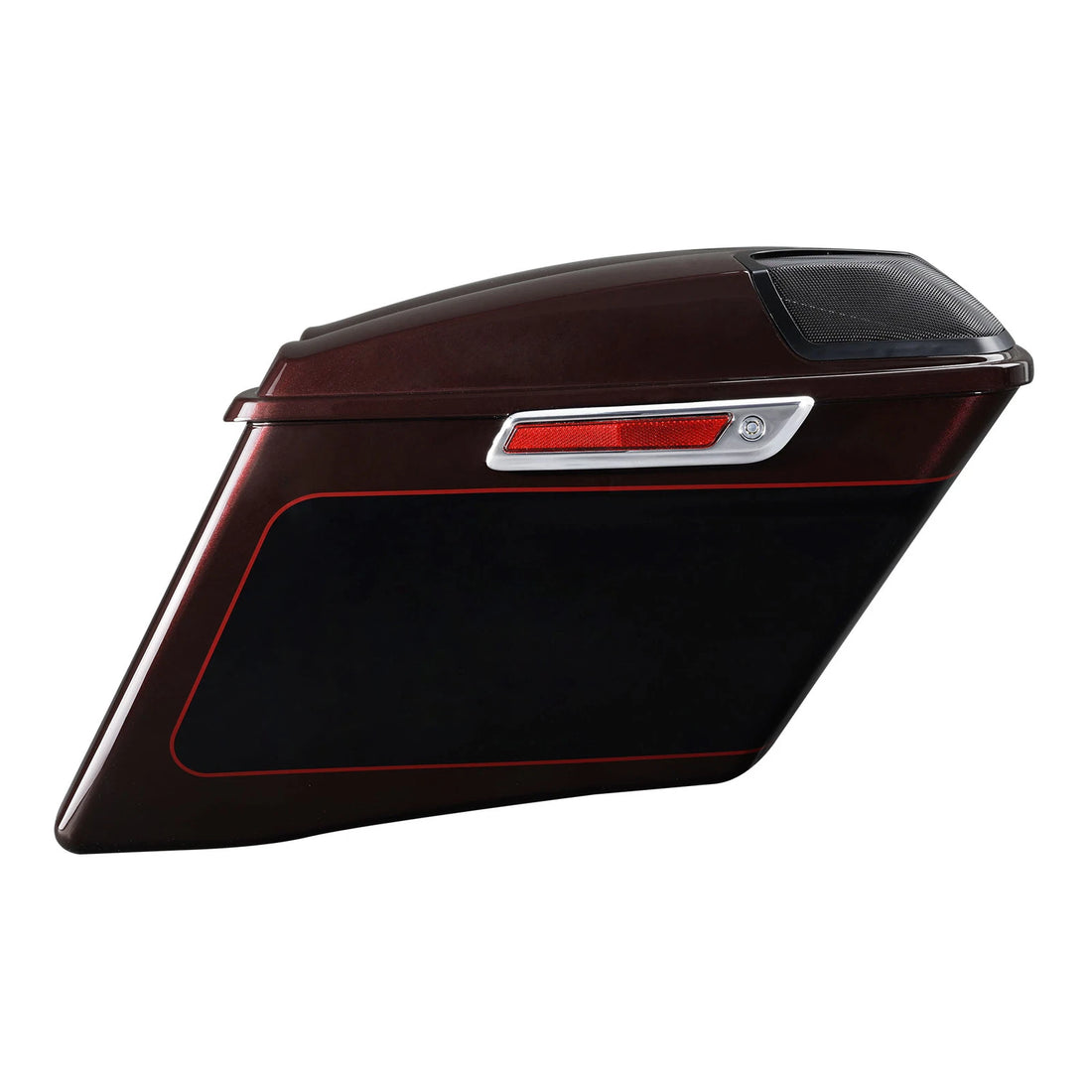 Saddlebags Speaker Lid Fit For Harley Touring 14-Up Midnight Crimson/Vivid Black