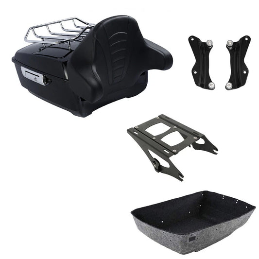 King Trunk Backrest Rack Mount Docking Fit For Harley Street Glide 2014-Up