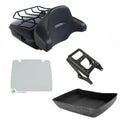 Black Chopped Trunk Backrest Mount Plate Fit For Harley Tour Touring 09-13